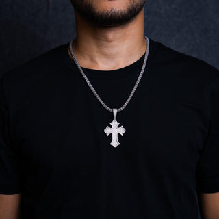 NTF MEN’S ROPE CHAIN WITH CROSS PENDANT