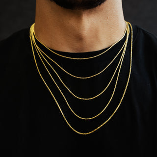 2MM ROPE CHAIN IN YELLOW GOLD