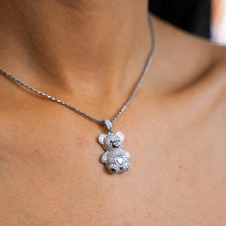 NTF 925 ROPE CHAIN WITH BEAR PENDANT