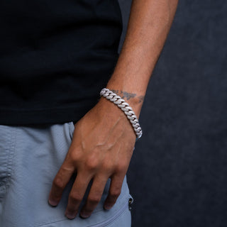 NTF MEN'S MOISSANITE BUSTDOWN CUBAN CHAIN & BRACELET SET