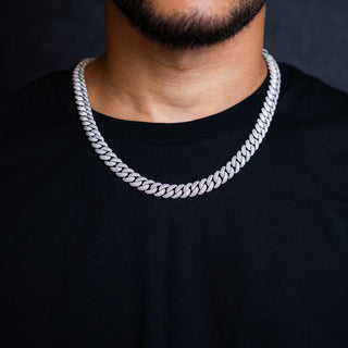NTF MEN'S MOISSANITE BUSTDOWN CUBAN CHAIN &amp; BRACELET SET