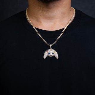 NTF MEN'S ICE CHAIN WITH GAMING CONTROLLER PENDANT