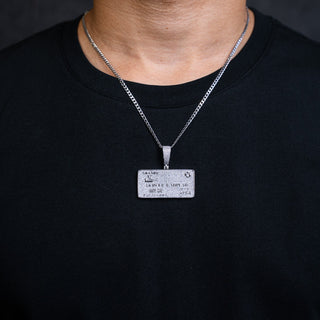 NTF MEN'S ROPE CHAIN WITH CHASE CARD PENDANT