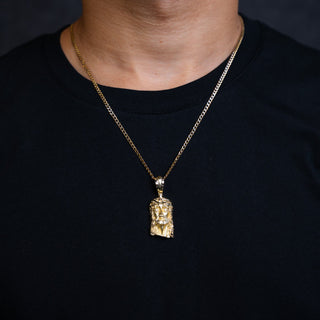 NTF MEN'S ROPE CHAIN WITH JESUS HEAD PENDANT