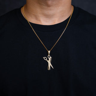 NTF MEN'S ROPE CHAIN WITH BARBER TOOLS PENDANT