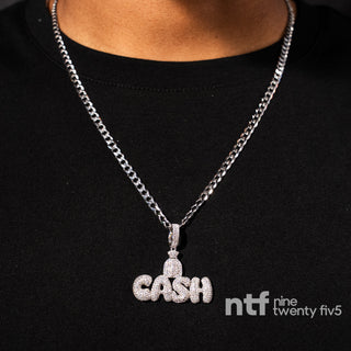 Flat Cuban Chain With Cash Pendant