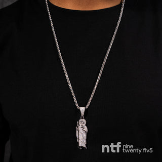 White Rope Chain 3.5mm with San Judas Pendant