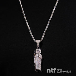 White Rope Chain 3.5mm with San Judas Pendant