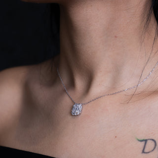 NTF Square Full Baguette Pendant Chain