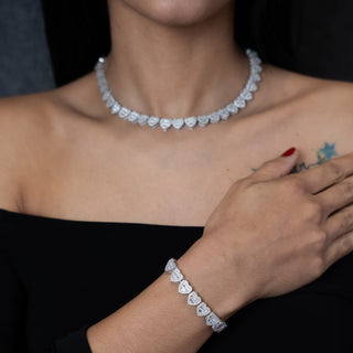 NTF Heart Choker & Bracelet Set