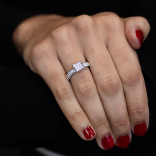 NTF Square Brilliance CZ Engagement Ring