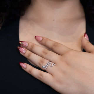 NTF Full CZ Snake Ring