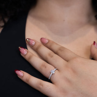 NTF Baguette CZ Engagement Ring
