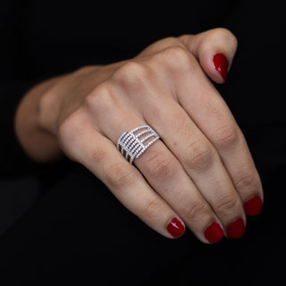 Multi‑Row full CZ Ring