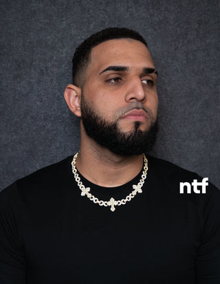 NTF Men’s Triple Iced Cross Charms chain