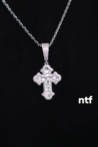 NTF Men’s Rope Chain & Moissanite Cross Pendant