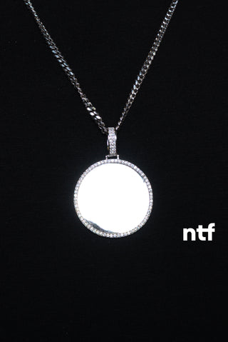 NTF Men’s Cuban Chain & Picture Pendant Set