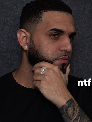 NTF NTF Men’s Cuban Link Full Moissanite Ring