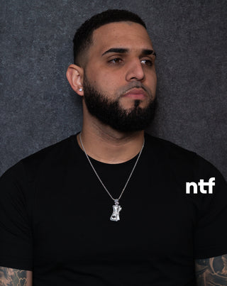 NTF Men’s Rope Chain & Stack of Bills Moissanite Pendant