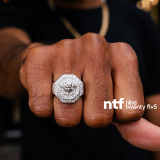 🐍 Men’s Medusa Ring – 14K Gold Plated on 925 Silver