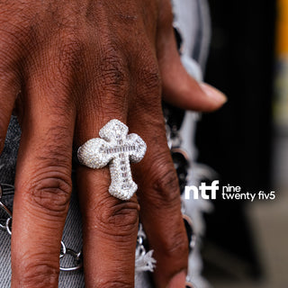✝ Men’s Cross Ring – 14K Gold Plated on 925 Silver