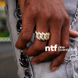 🔗 Men’s Cuban Ring – Yellow Gold on 925 Silver