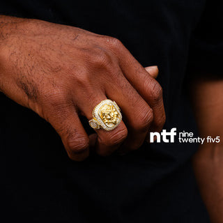 ✝️ Men’s Jesus Face Ring – 14K Gold Plated on 925 Silver