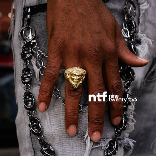 ✝️ Men’s Jesus Ring – 14K Gold Plated on 925 Silver