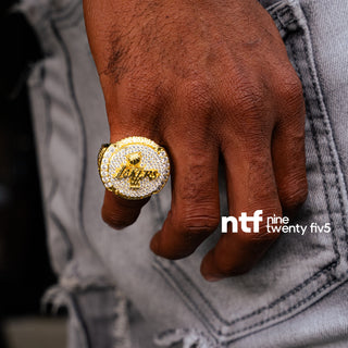 💎 LA Men’s Pinky Ring – 14K Gold Plated on 925 Silver with CZ Stones