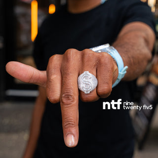 💵 Men’s Money Sign Ring – 14K Gold Plated on 925 Silver
